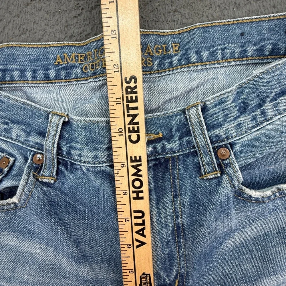 American Eagle Original Boot Jeans Mens 34x36 Light Wash Blue 100% Cotton Denim
